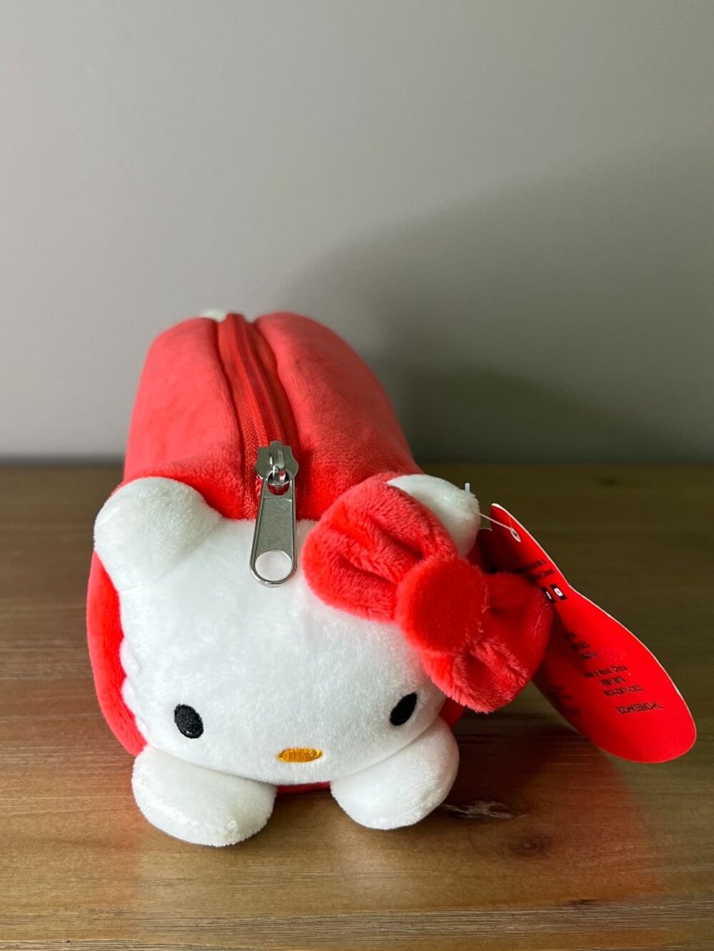 Brand new with original tags Hello Kitty by Sanrio plush pencil case / zip pouch
